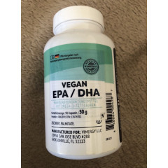 Веганська добавка Омега-3 Vimergy EPA/DHA для здоров'я мозку та серця 90 капсул