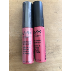 Liquid lipstick with a matte finish Nyx Soft Matte Lip Cream Antwerp SMLC05 pink coral 8 ml