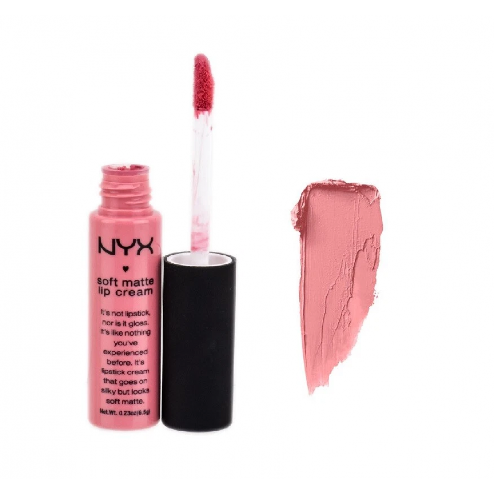 Liquid lipstick with a matte finish Nyx Soft Matte Lip Cream Istanbul SMLC06 soft pink 8 ml