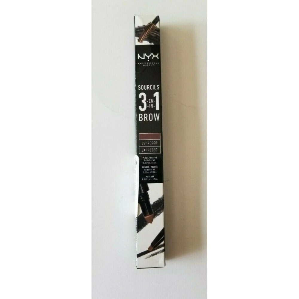 3-in-1 Brow Kit Nyx Professional Makeup 3-in-1 Brow Pencil Espresso 31B07 (pencil, powder, and mascara)
