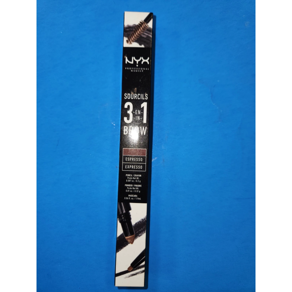 3-in-1 Brow Kit Nyx Professional Makeup 3-in-1 Brow Pencil Espresso 31B07 (pencil, powder, and mascara)