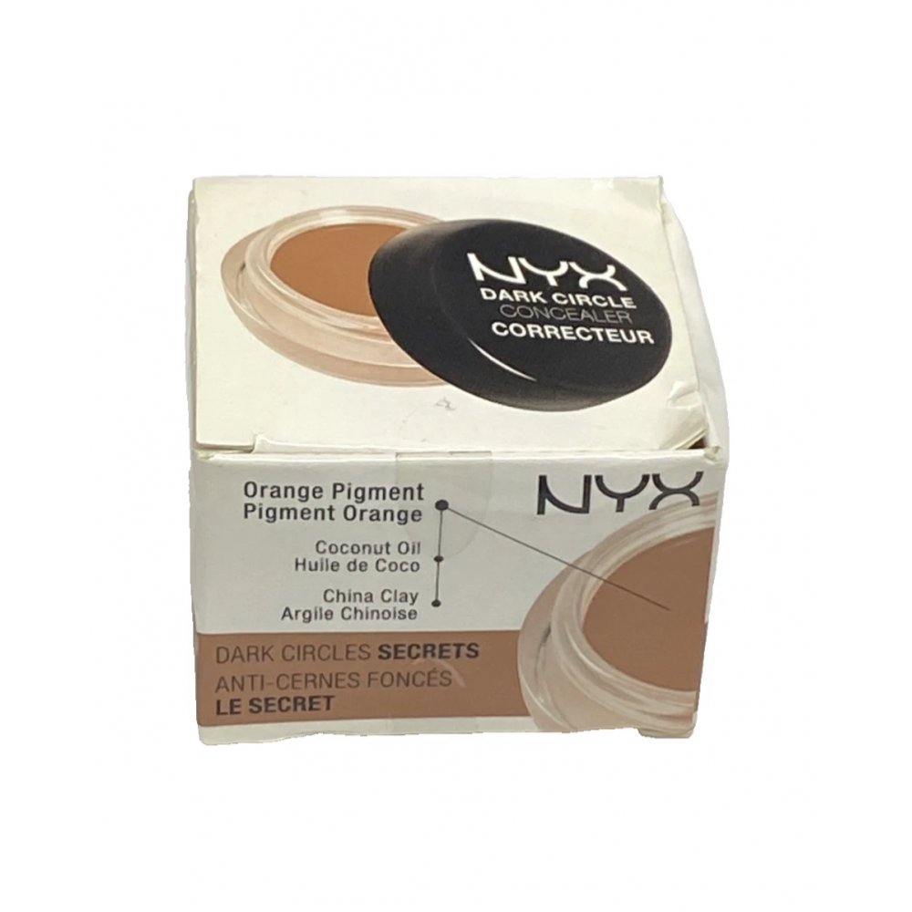 Pigmented concealer masking dark circles under the eyes NYX Professional Makeup Dark Circle Concealer shade Deep DCC04