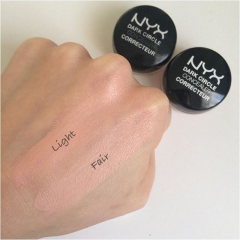 Pigmented concealer masking dark circles under the eyes NYX Professional Makeup Dark Circle Concealer shade Fair DCC01