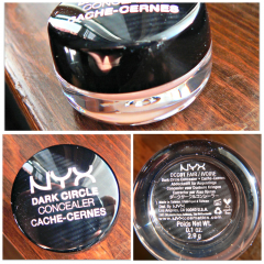 Pigmented concealer masking dark circles under the eyes NYX Professional Makeup Dark Circle Concealer shade Fair DCC01