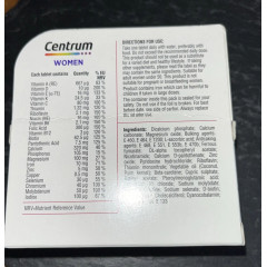 Vitamin and mineral complex for women Centrum Women 60 pieces expiration date 06/2026