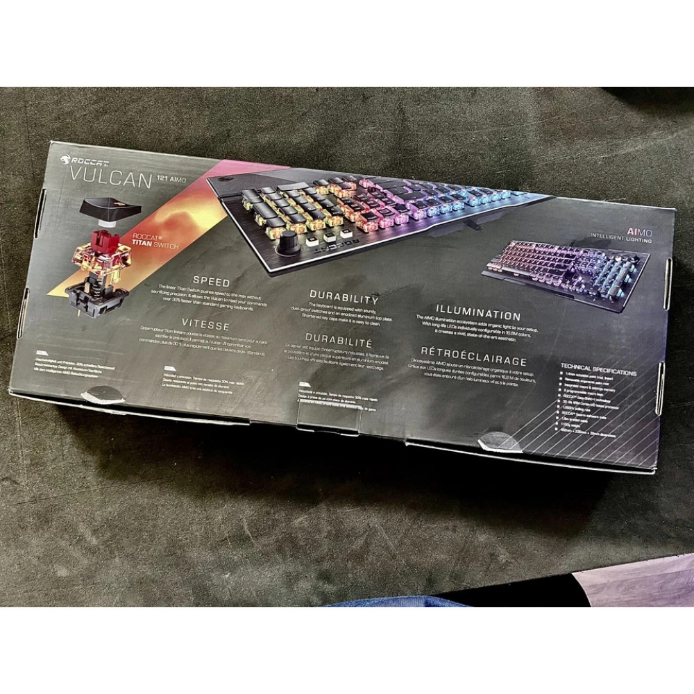 Проводная механическая клавиатура для геймеров ROCCAT Vulcan 121 AIMO RGB