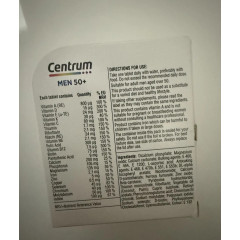 Мультивитаминный комплекс Centrum Men 50+ для мужского здоровья после 50 лет 30 шт срок годности 06/2026