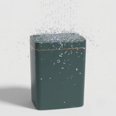 Touchless sensor trash can for home with battery, green, 15 L