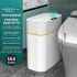 Contactless touch sensor trash can for home, white, 16 L
