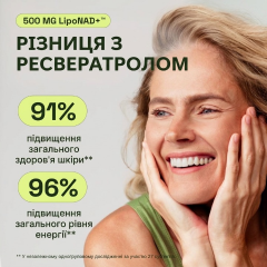 Ліпосомальний комплекс NAD+ Cata-Kor Advanced 250 мг для уповільнення старіння 60 капсул