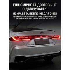 Светодиодная накладка на багажник Toyota Camry 2024-2025 с динамической LED-подсветкой и буквами