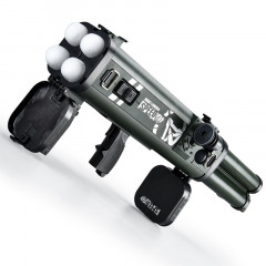 Toy rocket launcher bazooka Lohui M202 with 12 glowing projectiles and protective goggles