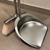 Stainless steel sweeping set with a thickened round dustpan and broom