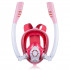 Full-face snorkeling/diving mask set with camera mount, Pink, size XS