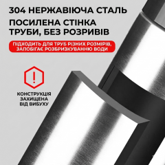 Stainless steel pneumatic plunger for pipe cleaning with pressure gauge and nozzles, gray