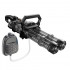 Automatic water blaster Gatling with two rotating barrels and light effects black
