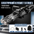 Automatic water blaster Gatling with two rotating barrels and light effects black
