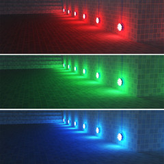 LED pool light with solar battery HSG-18312 IP68 RGB