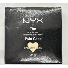 Mattifying face powder NYX Cosmetics Twin Cake Powder CP08 Soft Beige 11 g