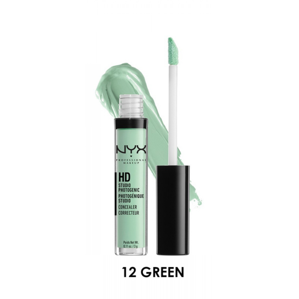 NYX Cosmetics HD Concealer Wand Liquid Concealer for Face in shade Green (CW12)
