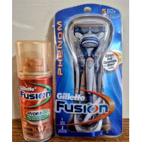 Чоловічий набір для гоління Gillette Fusion Power Phenom (станок 2 касети гель HydraGel 71 г)