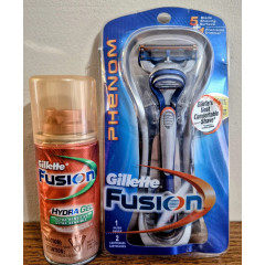 Чоловічий набір для гоління Gillette Fusion Power Phenom (станок 2 касети гель HydraGel 71 г)