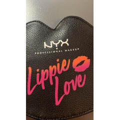 Women's cosmetic bag-wallet made of eco-leather NYX Professional Makeup Ulta Xo Lippie Love black lips