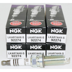 Набір 6 шт рутенієвих свічок запалювання NGK Ruthenium HX 92274 Spark Plugs LKAR7AHX-S для Nissan Infiniti Honda Acura Mazda