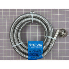 Гнучка підводка для посудомийної машини USD Products Pure-Flow 21-82472-EL 183 см з нержавіючої сталі з кутовим фітингом