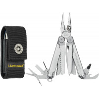 Багатофункціональний інструмент мультитул Leatherman Wave Plus 20 функцій сріблястий