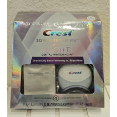 Набор для отбеливания зубной эмали Crest 3D Whitestrips With Light (20 полосок на 10 процедур и светодиодная LED-лампа)