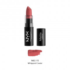 Matte finish lipstick NYX Professional Makeup Matte Lipstick MLS15 Whipped Caviar (4.5 g)