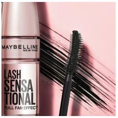 Volumizing and lengthening mascara with a fan effect Maybelline New York Lash Sensational black 9.5 ml