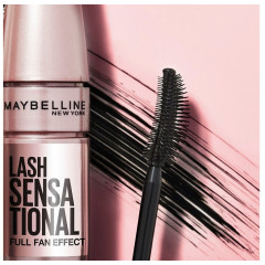 Тушь для ресниц с силиконовой щеточкой Maybelline New York Lash Sensational Intense черная объем и подкручивание (9.5 мл)
