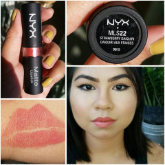 Губная помада с матовым финишем NYX Professional Makeup Matte Lipstick MLS22 Strawberry Daiquiri (4.5 г)