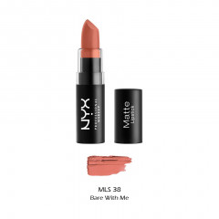 Matte finish lipstick NYX Professional Makeup Matte Lipstick MLS38 Bare With Me (4.5 g)