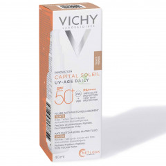 Тонирующий флюид против фотостарения кожи с SPF 50+ Vichy Capital Soleil UV-Age Daily Pigment Light 40 мл