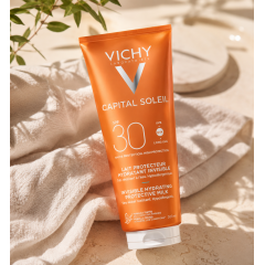 Увлажняющее молочко от солнца с гиалуроновой кислотой Vichy Capital Soleil Invisible Protective Milk SPF 30 объем 300 мл