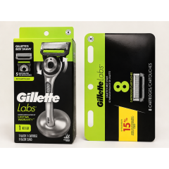 Men's Shaving Set Gillette Labs Exfoliating (razor, magnetic stand, and 9 replacement cartridges)