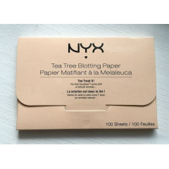 Салфетки для удаления жирного блеска с маслом чайного дерева NYX Professional Makeup Tea Tree Blotting Paper 100 листов