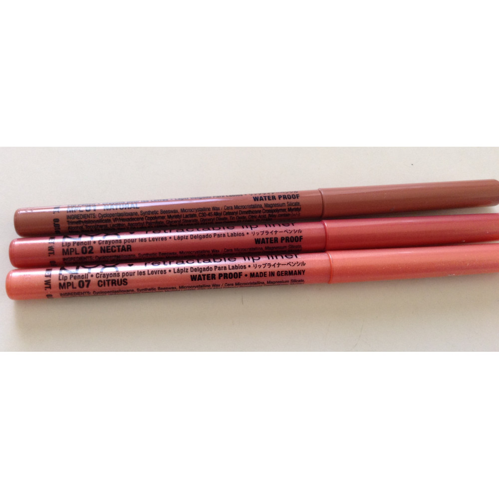 Автоматический водостойкий карандаш для губ NYX Retractable Lip Liner MPL07 Citrus