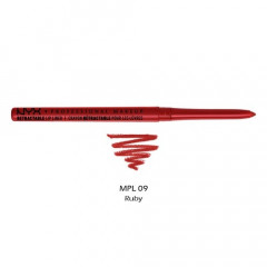 Automatic waterproof lip pencil NYX Retractable Lip Liner MPL09 Ruby