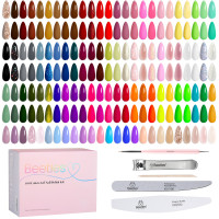 Подарунковий набір гель-лаків для манікюру Beetles 110 PCS Gel Nail Polish Kit (100 відтінків + аксесуари)