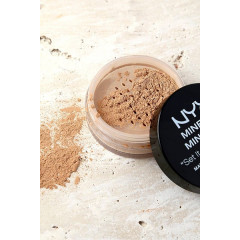 Loose powder with minerals against oily shine NYX Professional Makeup Mineral Finishing Powder MFP02 shade Medium/Dark 8 g