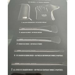Набор профессиональных кистей для визажа NYX Beauty Staple Essential Beaute BSET09 (комплект 5 шт + косметичка)