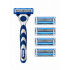 Мужской набор для бритья Gillette Mach3 On Demand (1 станок синего цвета и 4 сменных лезвия)