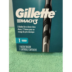 Бритвений станок для чоловіків Gillette Mach3 з трьома лезами та плаваючою головкою (1 ручка і 1 картридж)