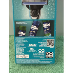 Бритвений станок для чоловіків Gillette Mach3 з трьома лезами та плаваючою головкою (1 ручка і 1 картридж)