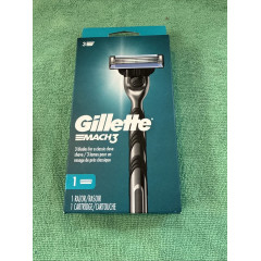 Бритвений станок для чоловіків Gillette Mach3 з трьома лезами та плаваючою головкою (1 ручка і 1 картридж)