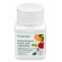 Концентрат овощей и фруктов Amway Nutrilite Concentrated Fruits and Vegetables 100648 натуральные витамины 60 таблеток